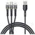 Дата кабель USB 2.0 AM to Lightning + Micro 5P + Type-C PD-B94th Black Proda (PD-B94th-BK)