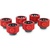 Фитинг для СВО EKWB EK-HDC Fitting 16mm - Red (6-pack) (3830046992659)