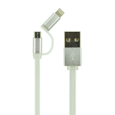 Дата кабель LDNIO LC81 iPhone 6/MicroUSB Silver 1m (48258)