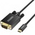 Кабель мультимедійний USB-C to VGA 1.8m FHD60Hz black Choetech (XCV-1801-BK)