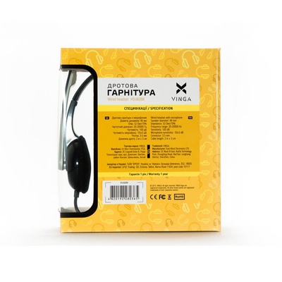 Наушники Vinga HSU60 USB Black (HSU60BK)