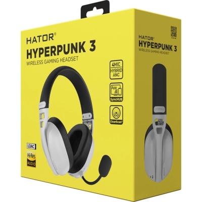 Навушники Hator Hyperpunk 3 Wireless Hi-Res SyncHUB connection White (ESH16)