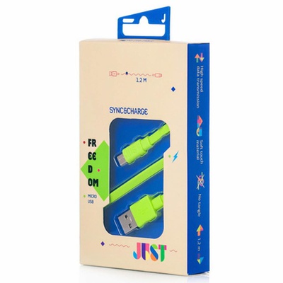 Дата кабель JUST Freedom Micro USB Cable Green (MCR-FRDM-GRN)