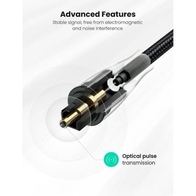 Кабель мультимедійний Optical Toslink 3.0m AV108 black Ugreen (10541)