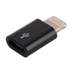 Переходник Lightning to Micro USB Lapara (LA-Lightning-MicroUSB-adaptor black)