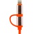 Дата кабель LogicPower 2 в 1 USB 2.0 -> micro USB -> Lightning Or 1м оранжевый /Ret (4105)