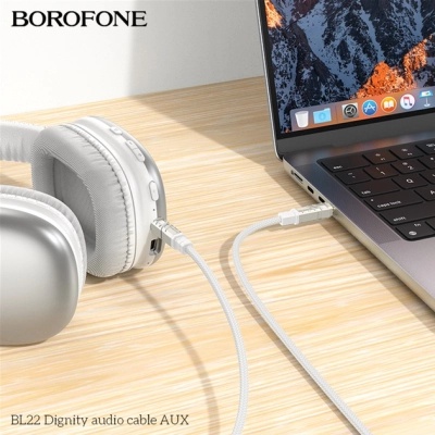 Кабель мультимедійний USB-C to 3.5mm M 1.0m black BOROFONE (6941991117763)