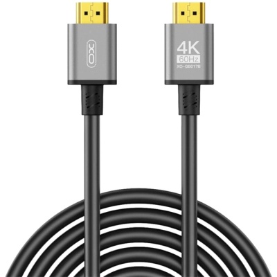 Кабель мультимедійний HDMI to HDMI 5.0m v2.0 black XO (GB017B-HDMI.tranish)