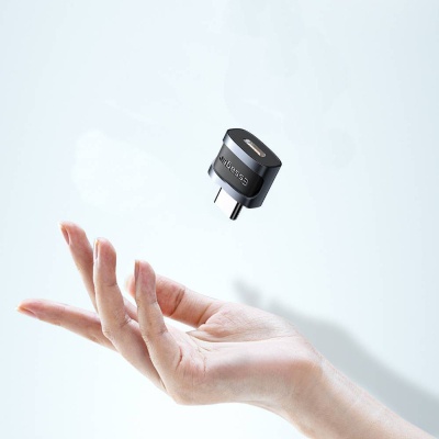 Перехідник USB-C M to Micro 5P F gray Essager (EZJMC-XL01)