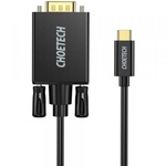 Кабель мультимедійний USB-C to VGA 1.8m FHD60Hz black Choetech (XCV-1801-BK)