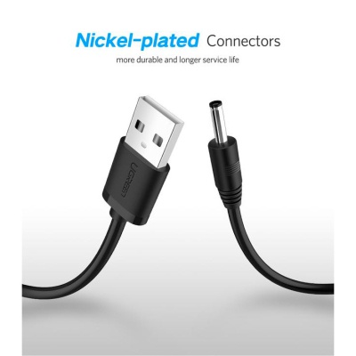 Кабель живлення USB to DC 3.5mm 5V 1.0m black Ugreen (10376)