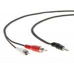 Кабель мультимедийный Jack 3.5mm male to 2xRCA 3.0m Vinga (3.5STM2RCAM01-3.0)