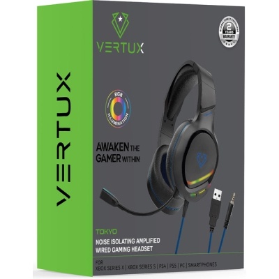 Навушники Vertux Tokyo 7.1 Mini Jack 3.5мм Blue (tokyo.blue)