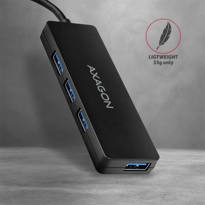 Концентратор AXAGON USB 3.1 to 4xUSB 3.0 black (HUE-G1A)
