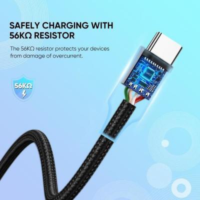 Дата кабель USB 2.0 AM to Type-C 1.0m US288 Aluminum Braid White Ugreen (60131)