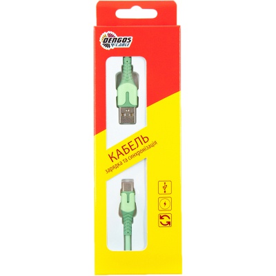 Дата кабель USB 2.0 AM to Type-C 1.0m mint Dengos (PLS-TC-IND-SOFT-MINT)