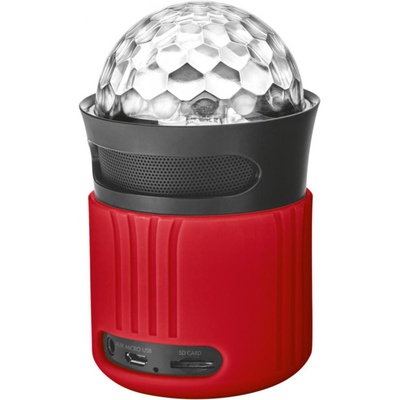 Акустическая система Trust Dixxo Go Wireless Bluetooth Speaker with party lights - red (21346)