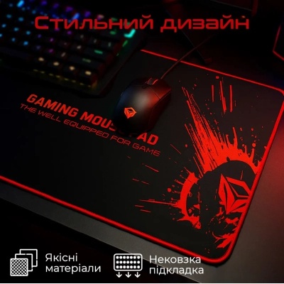 Килимок для мишки Meetion P100 Black/Red (MT-P100)