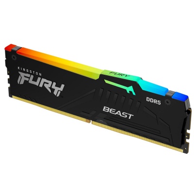 Модуль пам'яті для комп'ютера DDR5 16GB 5600 MHz FURY Beast RGB Kingston Fury (ex.HyperX) (KF556C40BBA-16)