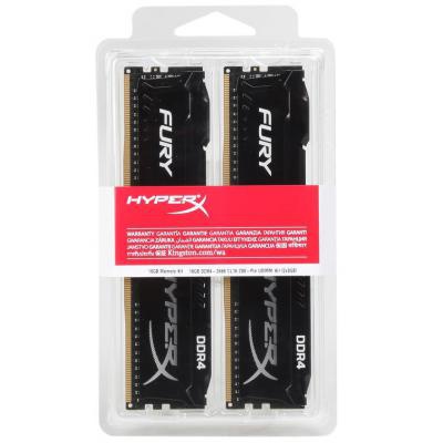Модуль памяти для компьютера DDR4 16GB (2x8GB) 2666 MHz HyperX FURY Black Kingston (HX426C16FB2K2/16)