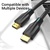 Кабель мультимедійний HDMI M to HDMI M 2.0m 8K cotton braided black Vention (AAUBH)