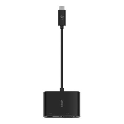 Переходник USB-C - VGA 60W PD, black Belkin (AVC001BTBK)