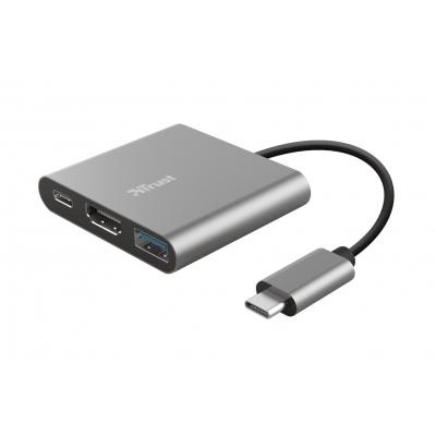 Концентратор Trust Dalyx 3-in-1 Multiport USB-C Adapter ALUMINIUM (23772_TRUST)