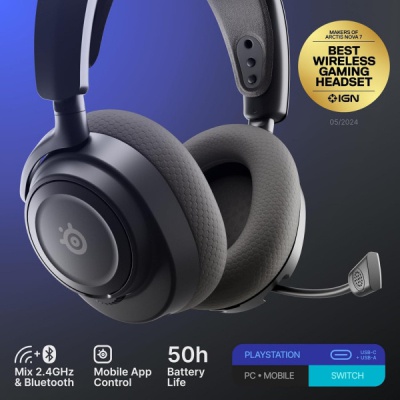 Навушники SteelSeries Arctis Nova 7P Gen 2 Wireless Black (61744)