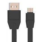 Дата кабель Drobak USB 2.0 - Micro USB 2А (DR-1624) плоский (Black) 1,0м (219089)