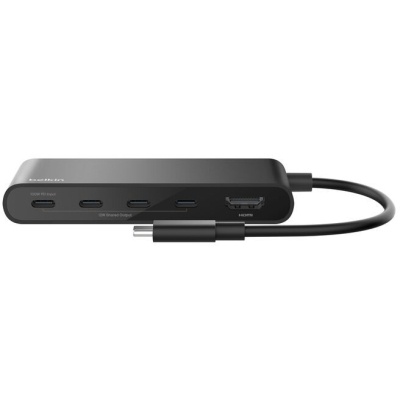 Концентратор Belkin USB-C 5-in-1 3xUSB-C 3.2 + HDMI 2.0 4K60Hz gray (AVC021HQBK)