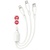Дата кабель USB 2.0 AM to Lightning + Micro 5P + Type-C 1.0m 2.4A XO (CB-23U3)
