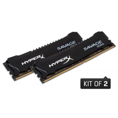 Модуль памяти для компьютера DDR4 32GB (2x16GB) 2666 MHz HyperX Savage BLACK Kingston (HX426C15SBK2/32)