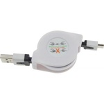 Дата кабель USB 2.0 AM to Micro 5P 1.0m TKX-66 Flat White TOTO (F_55655)