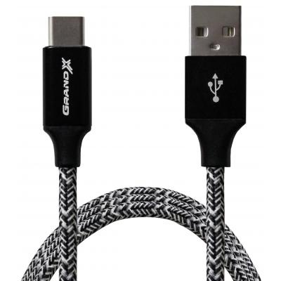 Дата кабель USB 2.0 AM to Type-C 1.0m Black/Black Grand-X (FC06BB)