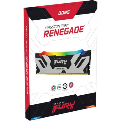 Модуль пам'яті для комп'ютера DDR5 32GB (2x16GB) 7600 MHz Renegade RGB XMP Kingston Fury (ex.HyperX) (KF576C38RSAK2-32)