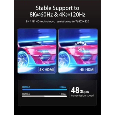 Кабель мультимедійний HDMI M to HDMI M 1.0m 8K black Vention (AANBF)