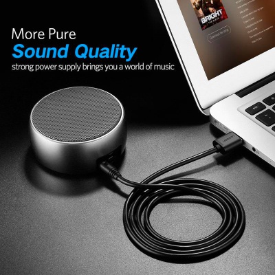 Кабель живлення USB to DC 3.5mm 5V 1.0m black Ugreen (10376)