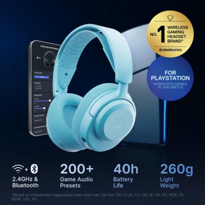 Навушники SteelSeries Arctis Nova 3P Wireless MultiPlatform Aqua (61688)