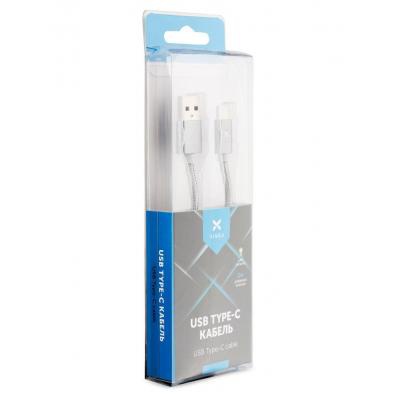 Дата кабель USB 2.0 AM to Type-C 1m fabric gray Vinga (VRC511GRC)