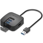 Концентратор Vention USB 3.0 to 4хUSB 3.0 Black 1.0m (CHBBF)