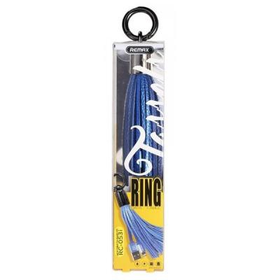 Дата кабель USB 2.0 AM to Lightning 0.2m blue Remax (Tassels Ring Lightning 3.0A Data/Charge)