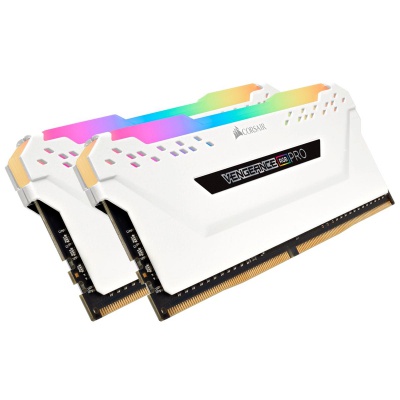 Модуль пам'яті для комп'ютера DDR4 16GB (2x8GB) 3600 MHz Vengeance RGB Pro White Corsair (CMW16GX4M2D3600C18W)