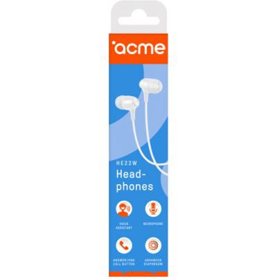 Наушники ACME HE22W Earphones With Mic (4770070881019)