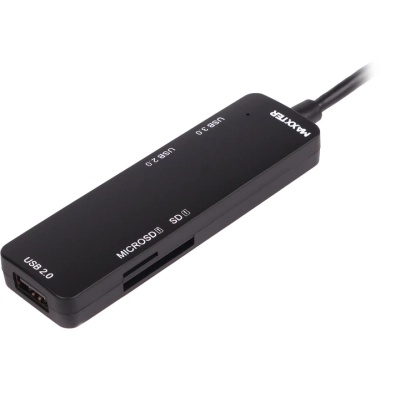 Концентратор Maxxter USB-C to 1xUSB 3.0 + 2xUSB 2.0 + SD/TF (HU3C-3PTF-01)