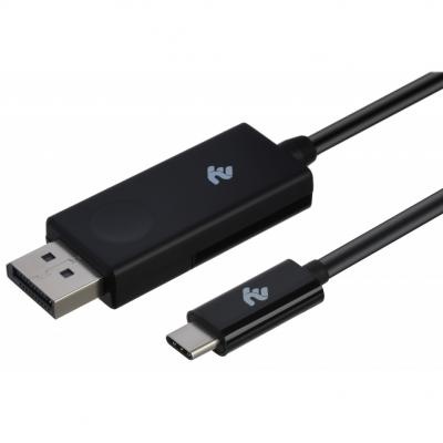 Кабель мультимедийный Type-C to DisplayPort (AM/AM), 1m, black 2E (2E-W1402)