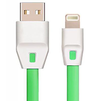 Дата кабель Drobak USB 2.0 - Lightning 2А (DR-1624) плоский (Green) 1,0м (219087)