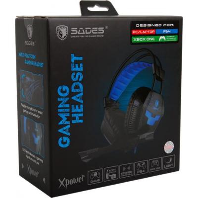 Наушники Sades Xpower Black/Blue (SA706-B-BL)