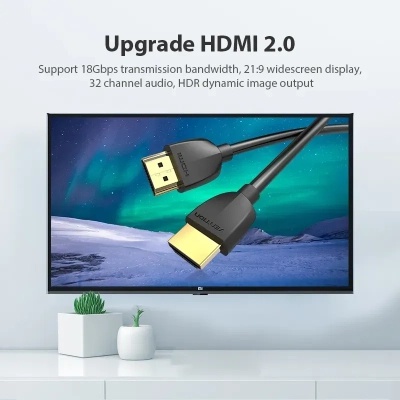 Кабель мультимедійний HDMI M to HDMI M 0.5m black Vention (AAIBD)