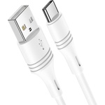 Дата кабель USB 2.0 AM to USB-C 1.0m 3A PVC BX43 white BOROFONE (6931474735607)