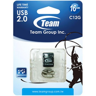 USB флеш накопитель Team 16GB C12G Black USB 2.0 (TC12G16GB01)